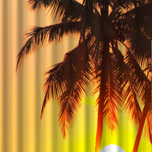 Imagen vívida del sol poniente en 3D Cortina de ducha