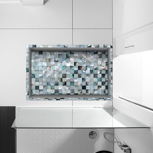Etiqueta engomada del piso 3D del baño a prueba de agua que evita resbalones con diseño de mosaico clásico