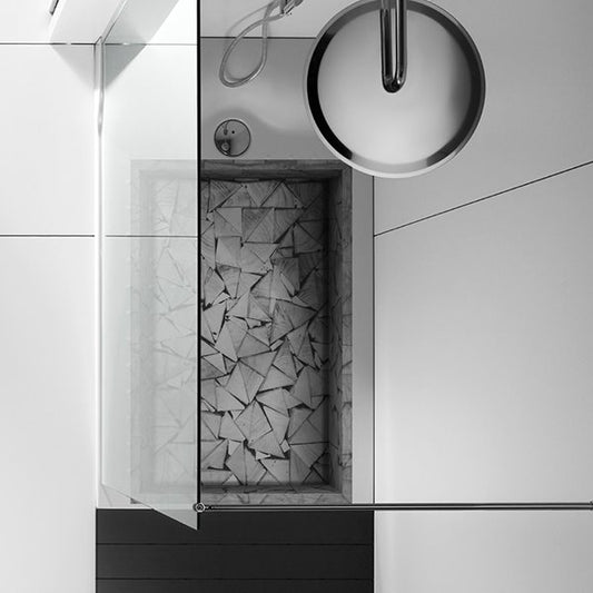 3D-Bodenaufkleber mit abstraktem Dreiecksmuster, rutschfest, wasserdicht, für Badezimmer