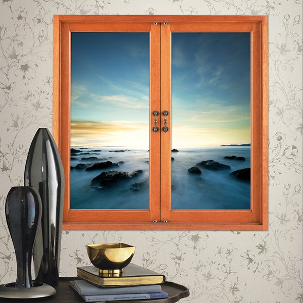 Amazingly Beautiful Nature Scenery Window View Removable 3D Wall Stickers
