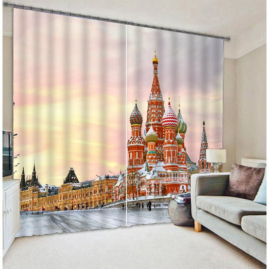 3D Great Architecture Heat Insulation Curtain
