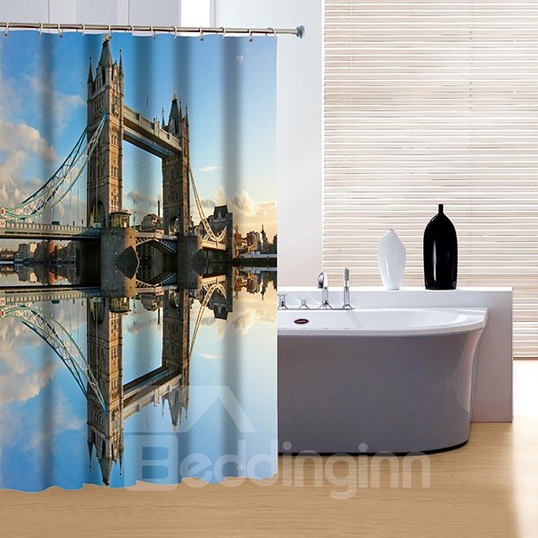 Faddish Modern London Bridge 3D Shower Curtain