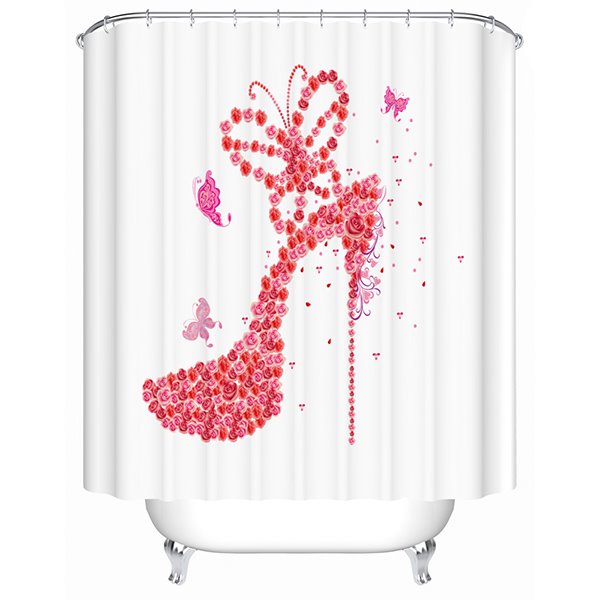 Cortina de ducha 3D de zapato de tacón alto de moda de diseño innovador
