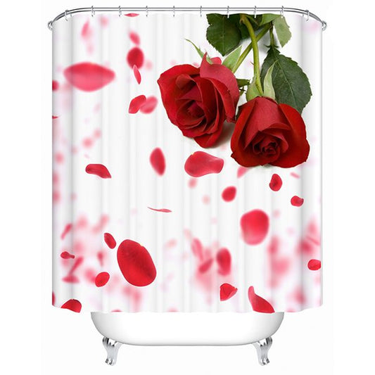 Charming Fancy Fresh Rose 3D Shower Curtain