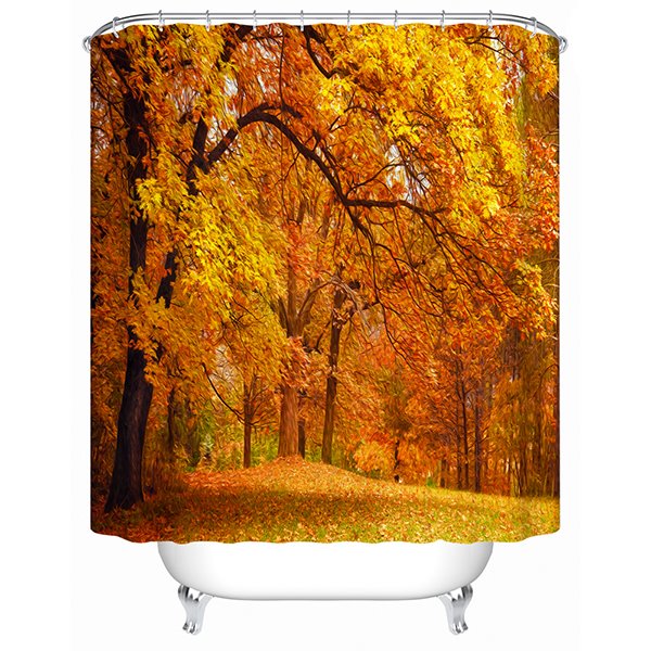 Atractivo hermoso paisaje de otoño 3D Cortina de ducha