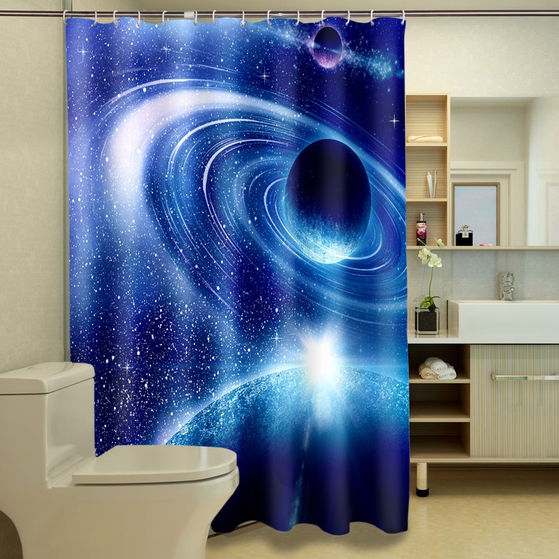 Cortina de ducha 3D con imagen de escena del universo glorioso de clase alta