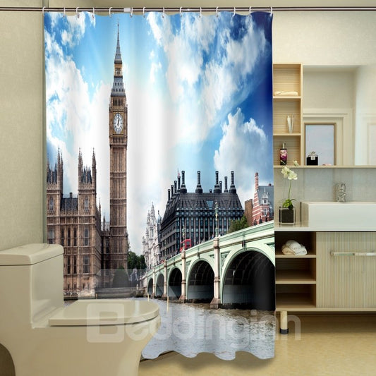 Glamorous Westminster Bridge Pattern 3D Shower Curtain