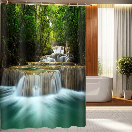 Stylish Design Fabulous Waterfall 3D Shower Curtain