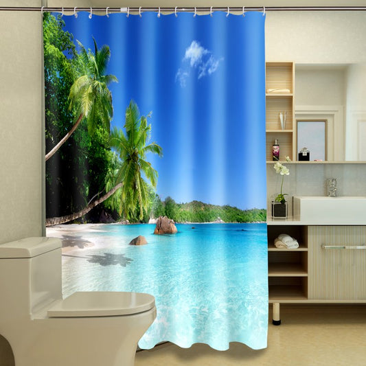 High Class Unique Beautiful Harbor 3D Shower Curtain