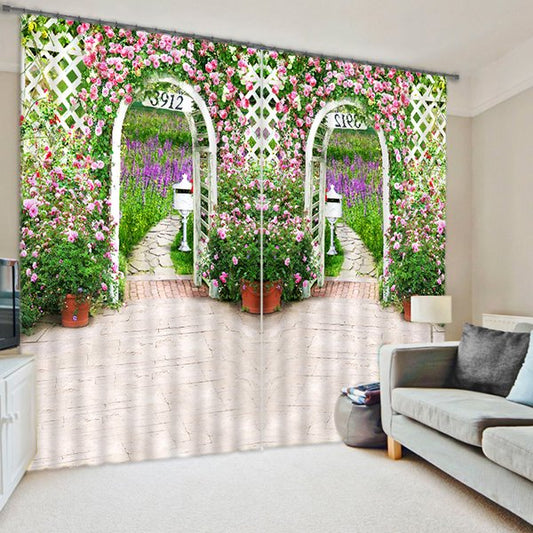 Two Doors to the Garden Print 3D Blackout Curtain