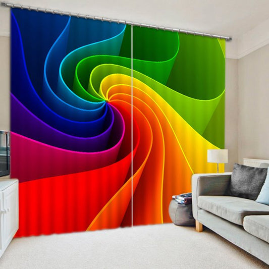 Unique Design and Colorful Eddy Printing Living Room Custom 3D Blackout Curtain