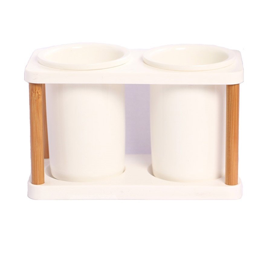 Caja de almacenamiento de escritorio con patrón liso de cerámica de cocina creativa