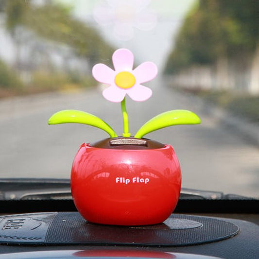 Sunflower Style And Shook Head Automatic Creative Car Decor