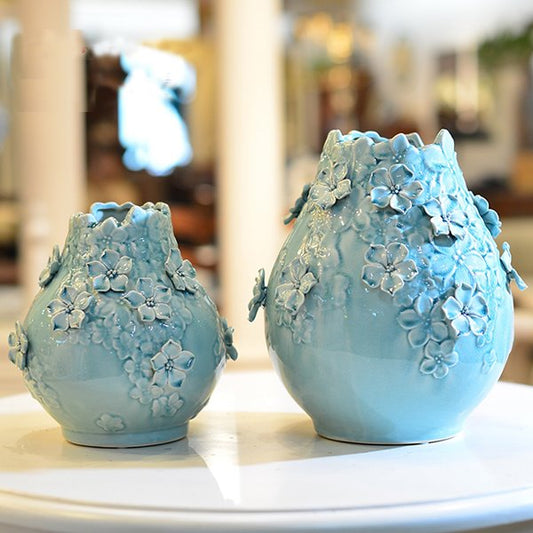 Gorgeous Handmade Blue European Style Flower Vases