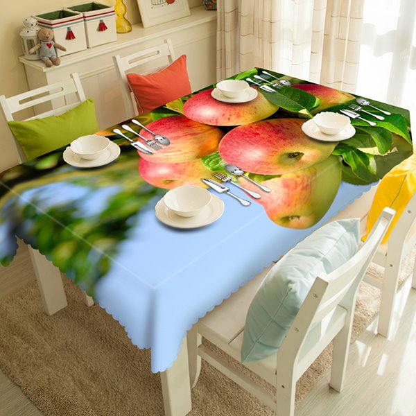 3D-Tischdecke mit natürlichem Apfelbaummuster