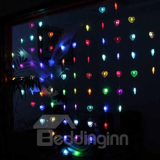 Luz LED decorativa romántica en forma de corazón de 6,6 pies de ancho