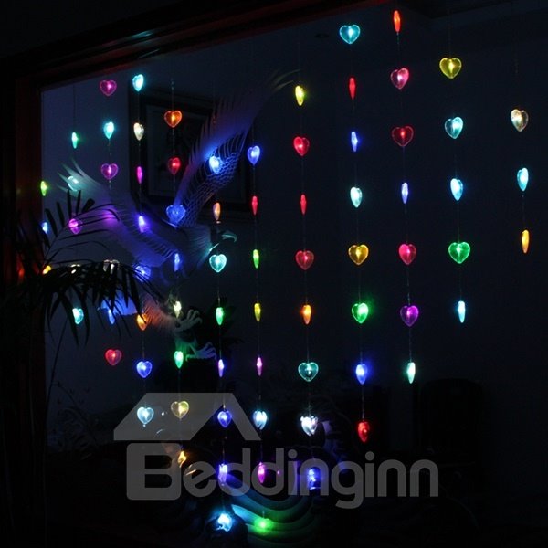 Luz LED decorativa romántica en forma de corazón de 6,6 pies de ancho