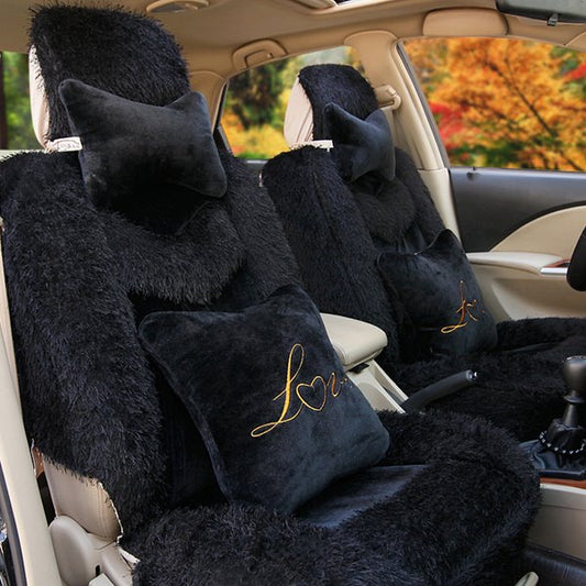 Warm And Comfortable Fluffy Material Special Design Dedicated Car Seat Cover