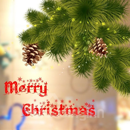 Christmas Decorative Pine Tree Pattern Wall Stickers