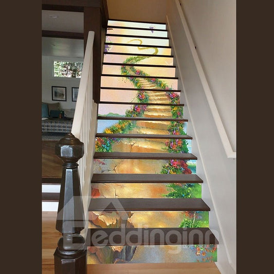 Lebendiges, einzigartiges Design „Ladder to Heaven“-Muster, wasserdichte Spleiß-3D-Treppenstufen-Aufkleber