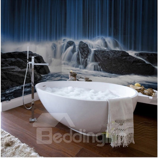 Wasserdichte 3D-Badezimmer-Wandbilder mit natürlicher, prächtiger Wasserfalllandschaft