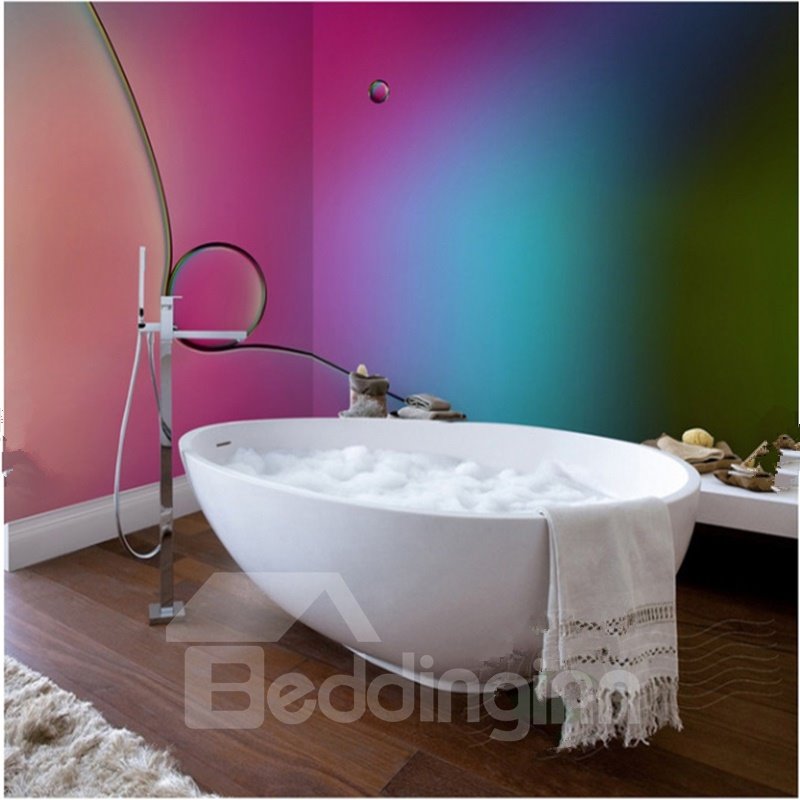 Murales de pared de baño 3D impermeables decorativos con diseño de patrón único de 4 colores