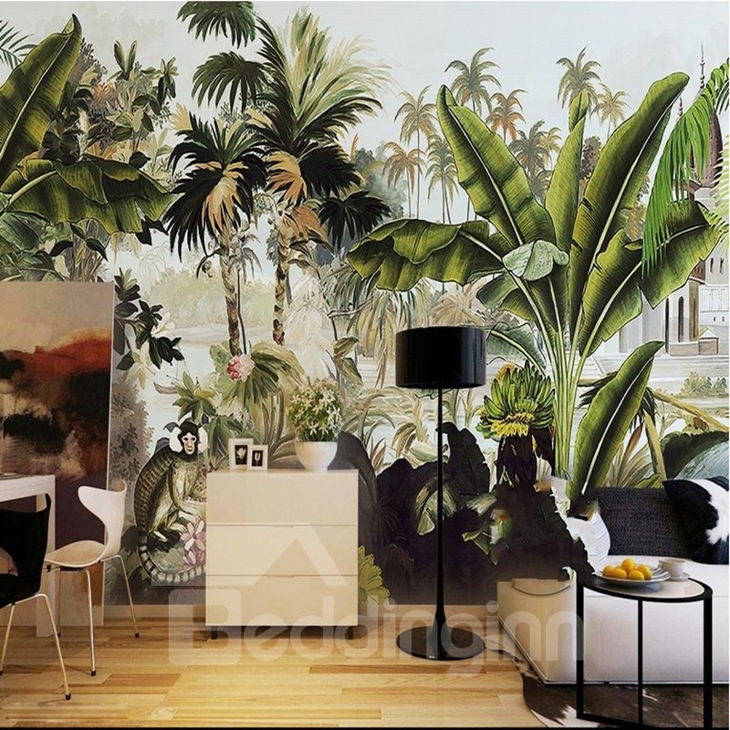 Modernes Design, wasserfeste, dekorative 3D-Wandbilder mit Selva-Waldlandschaftsmuster