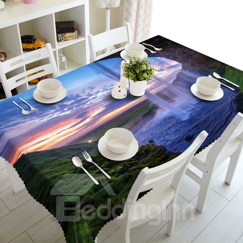 Amazing Waterfalls Natural Scenery Prints Design 3D Tablecloth