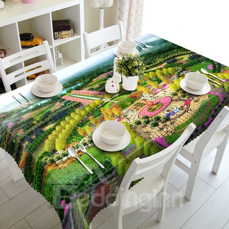 Delicate Forest Park Prints Dining Room Decoration 3D Tablecloth
