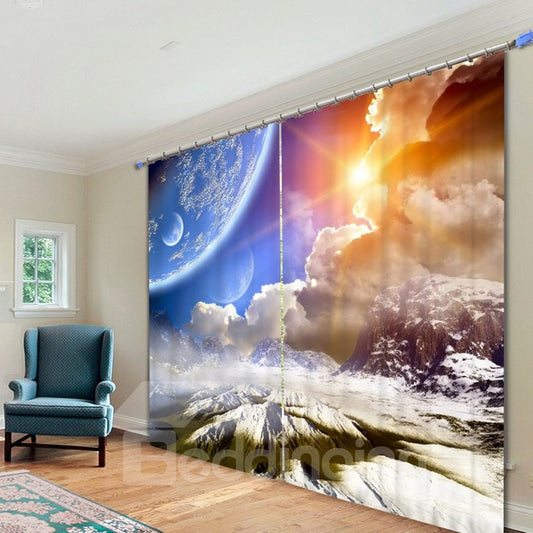 Spectacular Nature Scenery Printed 3D Curtain