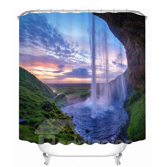 Amazing Nature Waterfall 3D Printed Bathroom Waterproof Shower Curtain