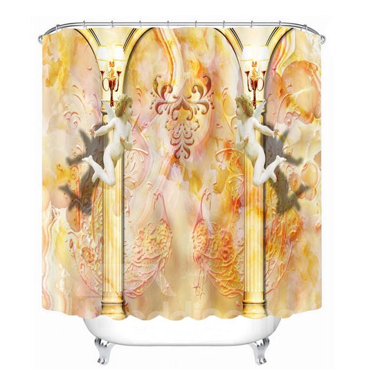 Cortina de ducha impermeable para baño con estampado 3D de Little Angles Flying 