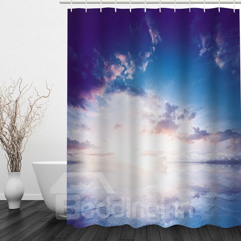 Schöne Wolken im Himmel 3D-gedruckter wasserdichter Duschvorhang für das Badezimmer