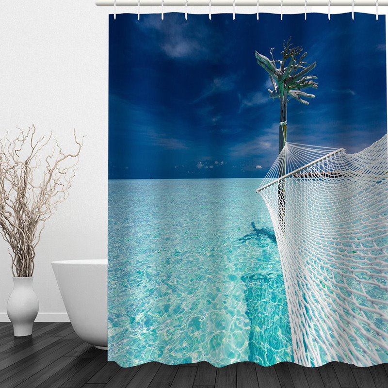 Fantastic Sea 3D Printed Bathroom Waterproof Shower Curtain