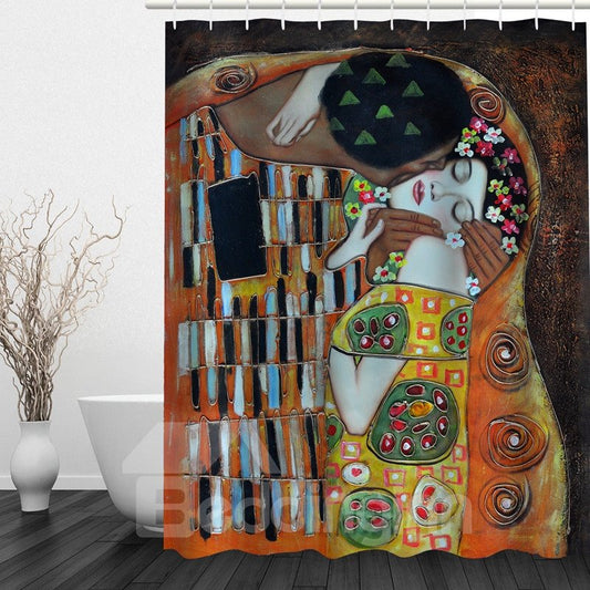 Abstract Art Lover 3D Printed Bathroom Waterproof Shower Curtain
