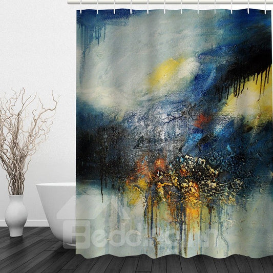 Abstract Art 3D Printed Bathroom Waterproof Shower Curtain