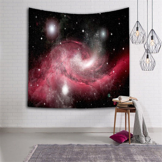 3D Red Whirlpool Galaxy Prints Hanging Wall Tapestry