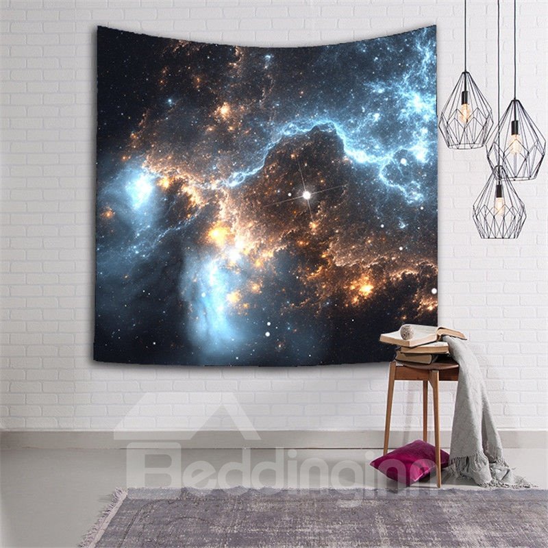 3D Nebula and Stars Galaxy Prints Hanging Wall Tapestry