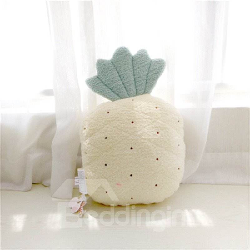 Pineapple Shape Plush Yellow Baby Throw Pillow