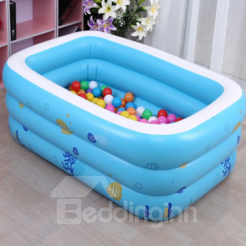51*35*20in Portable Inflatable Rectangular PVC Blue Child SPA Bathtub