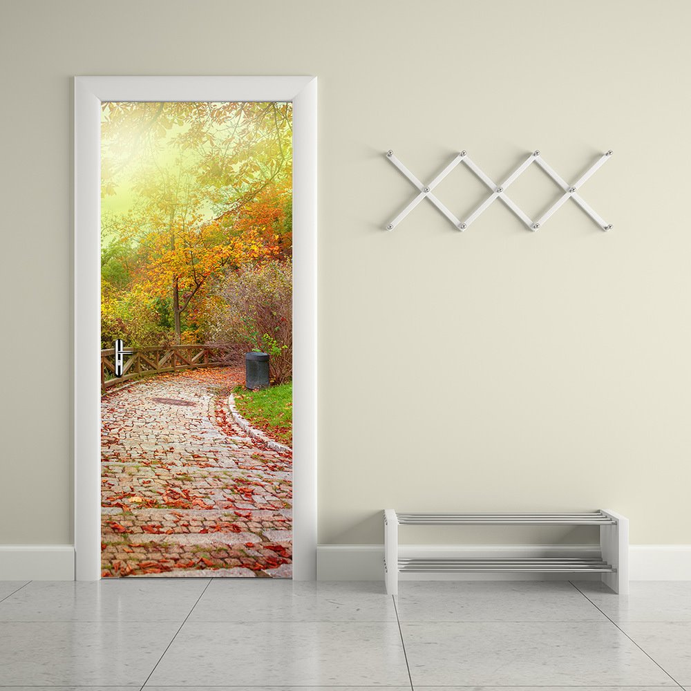 30¡Á79in Path Surrounded by Trees PVC Environmental and Waterproof 3D Door Mural