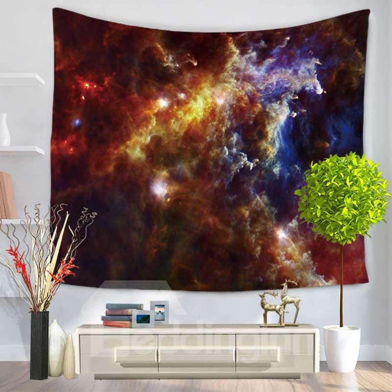 Rolling Clouds Galaxy Space and Universe Decorative Hanging Wall Tapestry