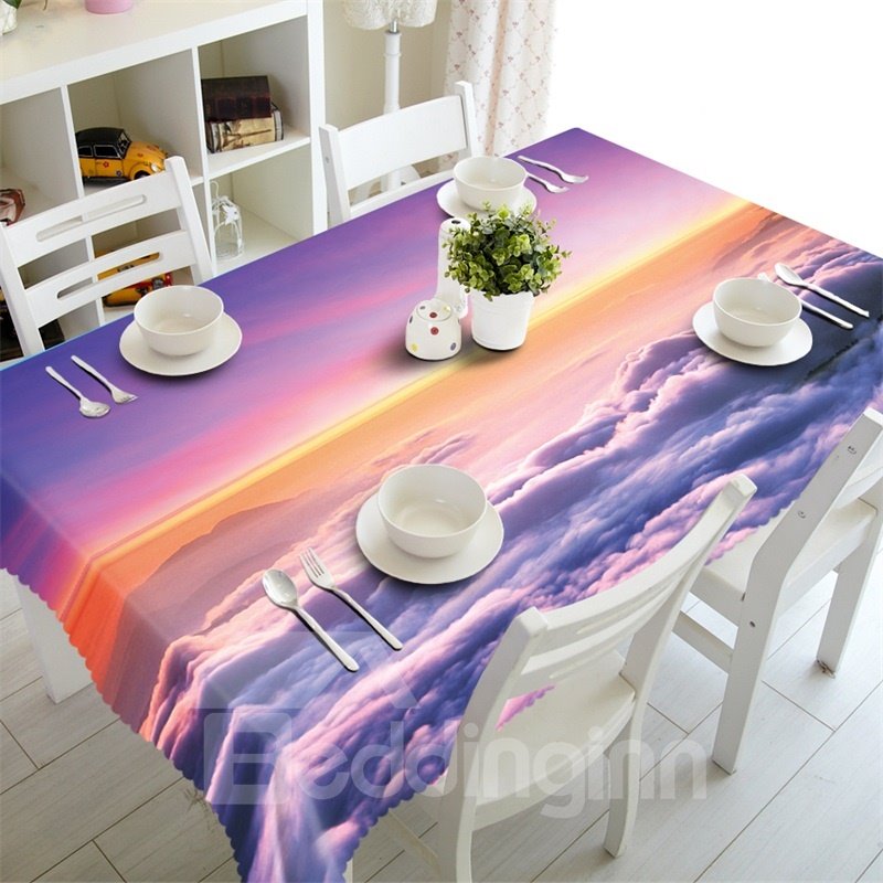 3D Colorful Sea of Clouds Printed Home and Hotel Table Cover Cloth