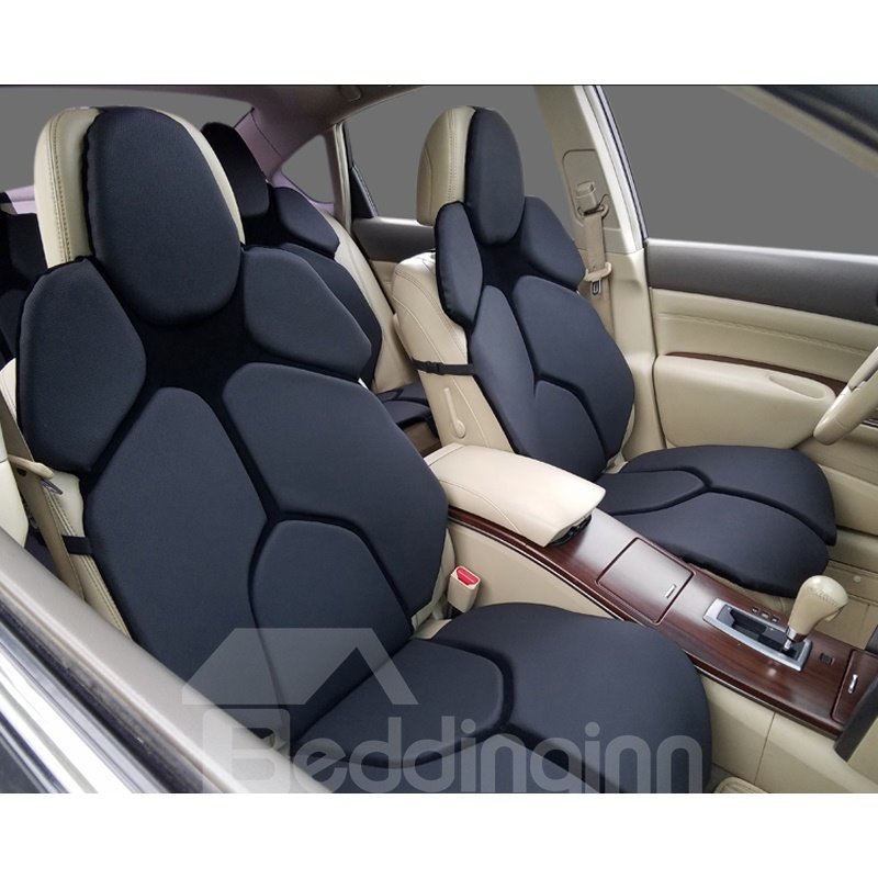 Fundas universales para asientos de coche, color negro, distintivo, estilo superdeportivo futurista