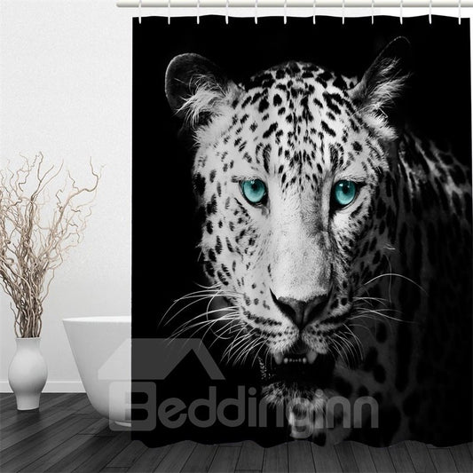 3D Leopard Printed Polyester Waterproof and Eco-friendly Shower Curtain