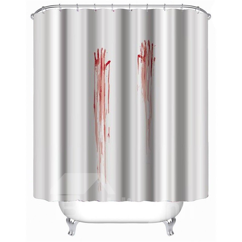3D Bloody Arms Printed Polyester Waterproof Antibacterial and Eco-friendly Shower Curtain