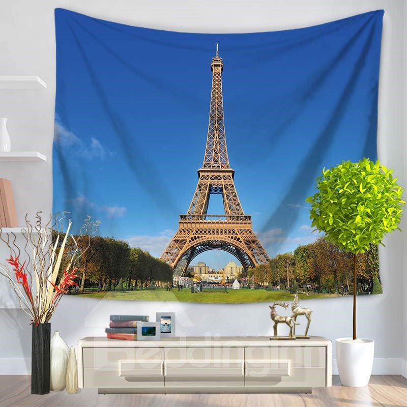 Pariser Eiffelturm, berühmte Sehenswürdigkeiten, dekorativer Wandteppich zum Aufhängen
