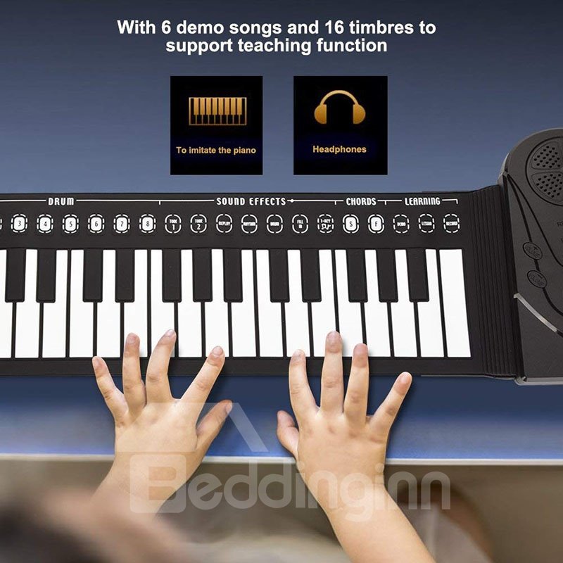 Portable 49 Keys Flexible Roll Up Electronic Soft Keyboard Piano