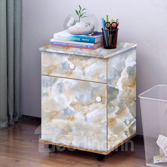 Faux Marble Wallpaper PVC Waterproof Eco-friendly Self-Adhesive Cupboard Sticker