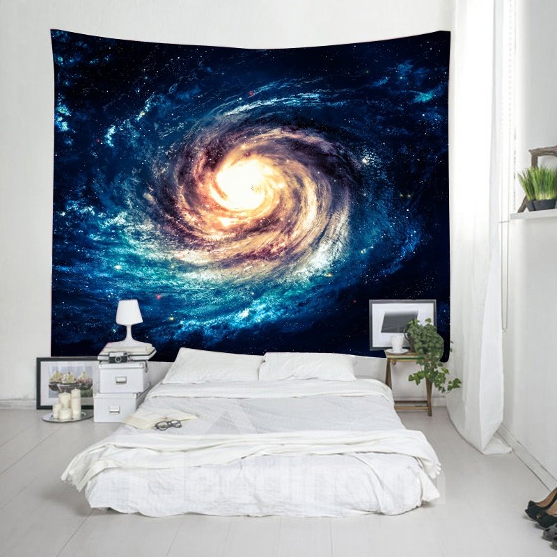 3D Whirlpool Galaxy Printed Decorative Hanging Wall Tapestry